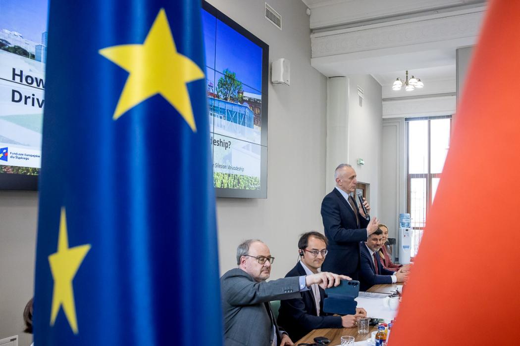 Uczestnicy spotkana z delegacja. 