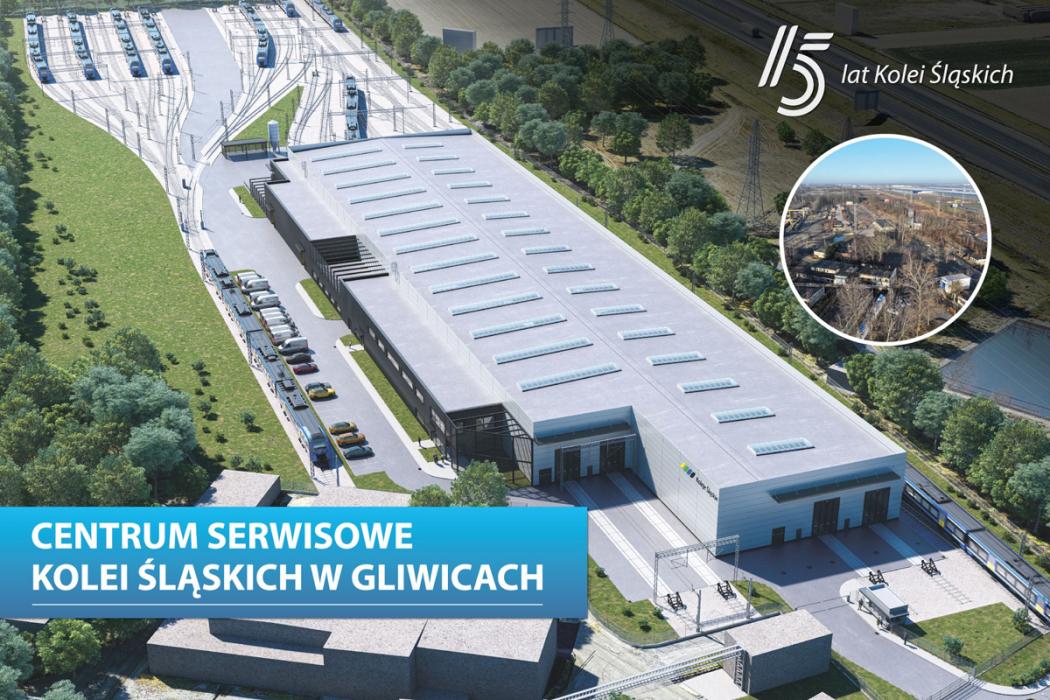  Centrum Serwisowe Kolei Śląskich - wizualizacja. graf. mat. KS 