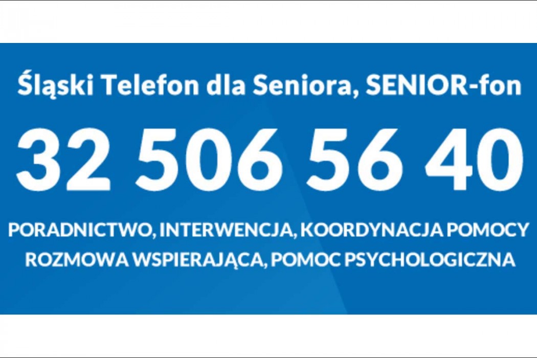 Śląski telefon dla seniora - 32 5065640 / graf. ROPS 