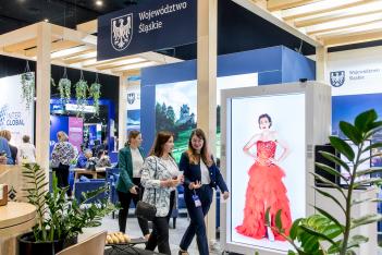  Stoisko Województwa Śląskiego podczas ubiegłorocznej edycji kongresu. fot. arch. UMWS Tomasz Żak 