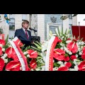 Złożenie wieńców przy obelisku poświęconemu dr. Andrzejowi Mielęckiemu w Katowicach. fot. Tomasz Żak / UMWS 