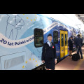  Wyjątkowy pociąg w specjalnych, unijnych barwach. fot. Andrzej Grygiel / UMWS 