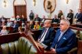 Przedstawiciele ROD odbieraja umoway podczas gali w Sali Sejmu Śląskiego. 