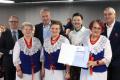 Uroczystośc wręczenie listów gratulacyjnych. 