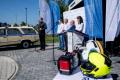Motoambulans przed siedzibą Rejonowego Pogotowia Ratunkowego w Sosnowcu. 
