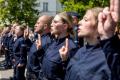 Policjanci podczas obchodów. 