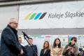 Uczestnicy konferencji prasowej dot. podpisania listu intencyjnego w sprawie przekwalifikowania górników na kolejarzy. 