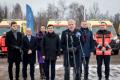Konferencja prasowa - przekazanie ambulansów. 