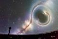 Studio radiowe wraz z publicznością w Planetarium Śląskim. 