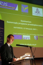  Konferencja współorganizowana była przez Śląski Związek Gmin i Powiatów. Na zdjęciu przewodniczący, Zygmunt Frankiewicz. 