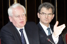 Podsekretarz stanu w Ministerstwie Infrastruktury Olgierd Dziekoński i marszałek Bogusław Śmigielski 