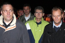  Wicepremier Grzegorz Schetyna, marszałek Bogusław Śmigielski i premier Donald Tusk 