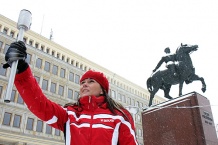  Znicz olimpijski zapaliła olimpijka Dorota Kwaśny-Lejawa 