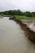  Szkody powodziowe wyrządzona przez rzekę Wapienica w Ligocie w Czechowicach- Dziedzicach 