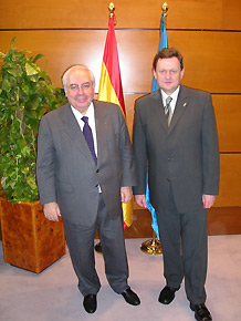  Marszałek Michał Czarski i Prezydent Księstwa Asturii Vicente Alvarez Areces 