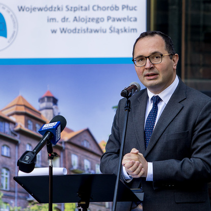 Otwarcie zrealizowanych inwestycji w Wojewódzkim Szpitalu Chorób Płuc w Wodzisławiu Śląskim,. fot. Tomasz Żak / UMWS