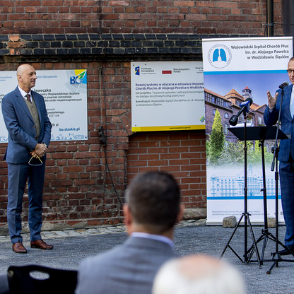 Otwarcie zrealizowanych inwestycji w Wojewódzkim Szpitalu Chorób Płuc w Wodzisławiu Śląskim,. fot. Tomasz Żak / UMWS